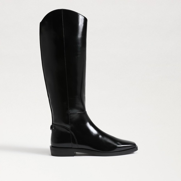 NWOB!! Sam Edelman - CESAR WIDE CALF RIDING BOOT - Black - Size 7 - Picture 1 of 8